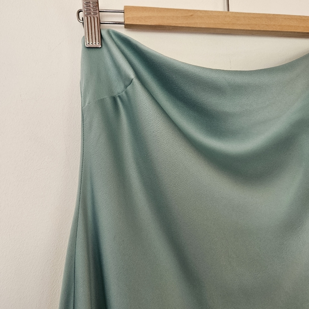 SOLD HOUSE of CB Alette Jade Satin  Strapless Maxi Dress Size XL - Picture 10 of 12